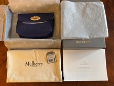 Mulberry Darley Make Up Bag - Porcelain Blue - GENUINE Brand New, dust bag, box