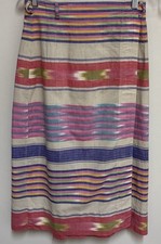 Bushwacker U.S.A Vintage Pastel Wrap Front Midi Skirt Aztec Western Size 4