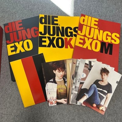 EXO K M DIE JUNGS Limited 10000 3Photobook set DVD Photocard EXO-L Nere Mint