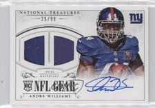2014 Panini National Treasures Dual /99 Andre Williams #RGS-WI Auto uk2
