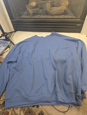 Hanes Premium EcoSmart Sweatshirt Pullover Long Sleeve Blue 2xl