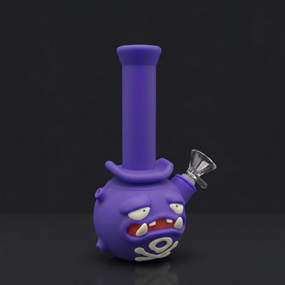 7.25'' Silicone Collectible Hookah Smoking Water Pipe Bong 14mm Glass Bowl
