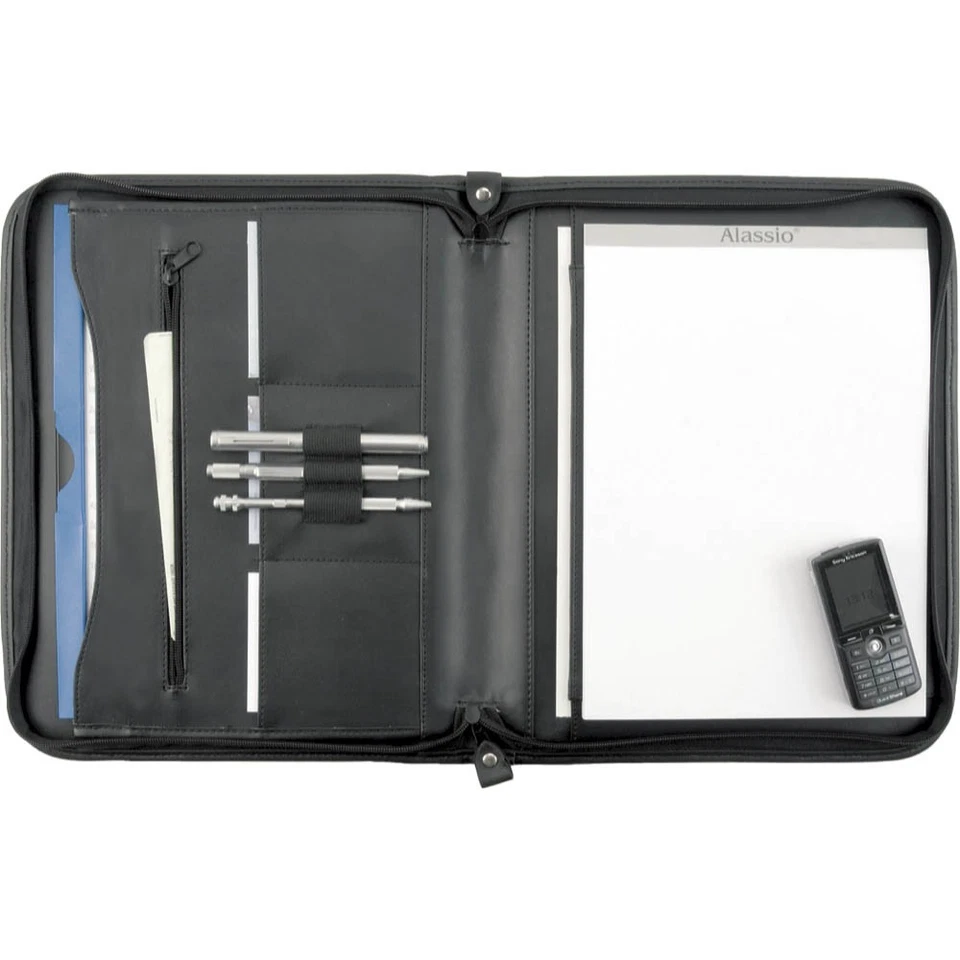 Alassio Konferenzmappe MILANO Lederimitat DIN A4 schwarz