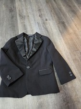 IZOD Boy's Size 8 Reg Black Blazer Sport Coat Wool Blend Excellent