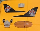G.I. GI JOE CONQUEST X-30 WEAPONS PARTS LOT #3 wing canopy landing gear FREESHIP