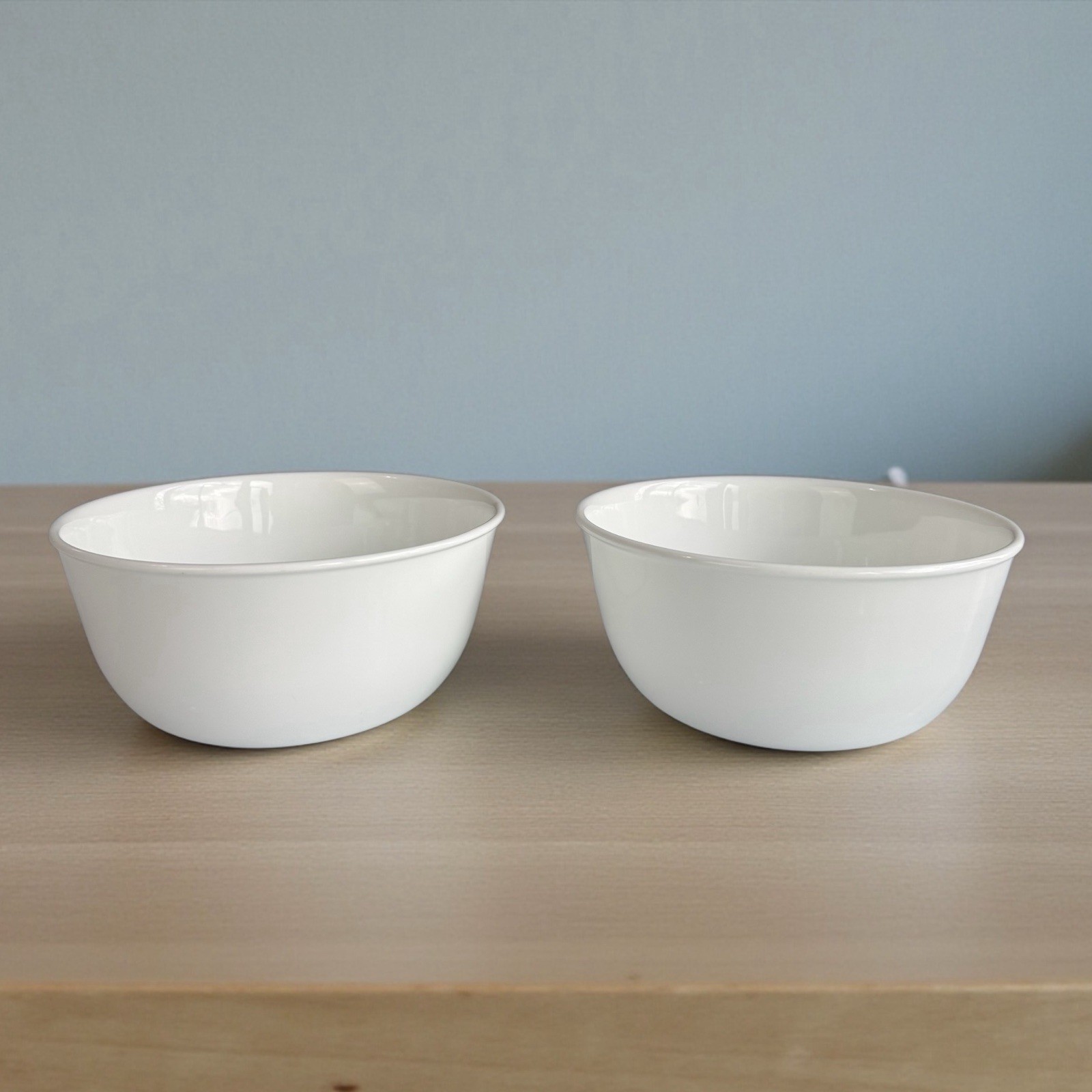 Corelle Vitrelle Winter Frost White Deep Cereal Soup Chilli Bowls 6 ¼”  X 2 Lot