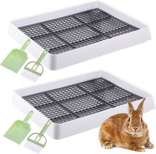Portable Pet Potty Trays for Small Pets with Removable Grilles