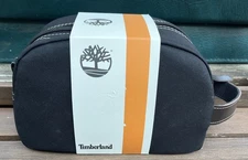 Timberland Men's Canvas Travel Kit/Toiletries Zip Bag, Black with Handle