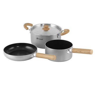 OUTWELL KOCHSET PFANNE 3-TEILIG FEST KERAMIK ALUMINIUM INDUKTION/FLAMME CAMPING