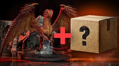 D&D Miniatur Red Dragon + Mystery Mini | Handbemalt Figur Dungeons & Dragons rpg