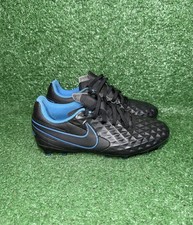 Nike Tiempo Legend 8 Size 4.5 Academy FG/MG Soccer Cleats Black Blue AT6107-090