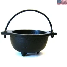 2.5" Inside Diameter Cast Iron Cauldron for Smudging & Incense Blessings