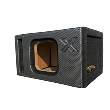 10" Single SOLO X Vented Sub Box - ALL 1" MDF, Premium Black Faceplate - 31 HZ T