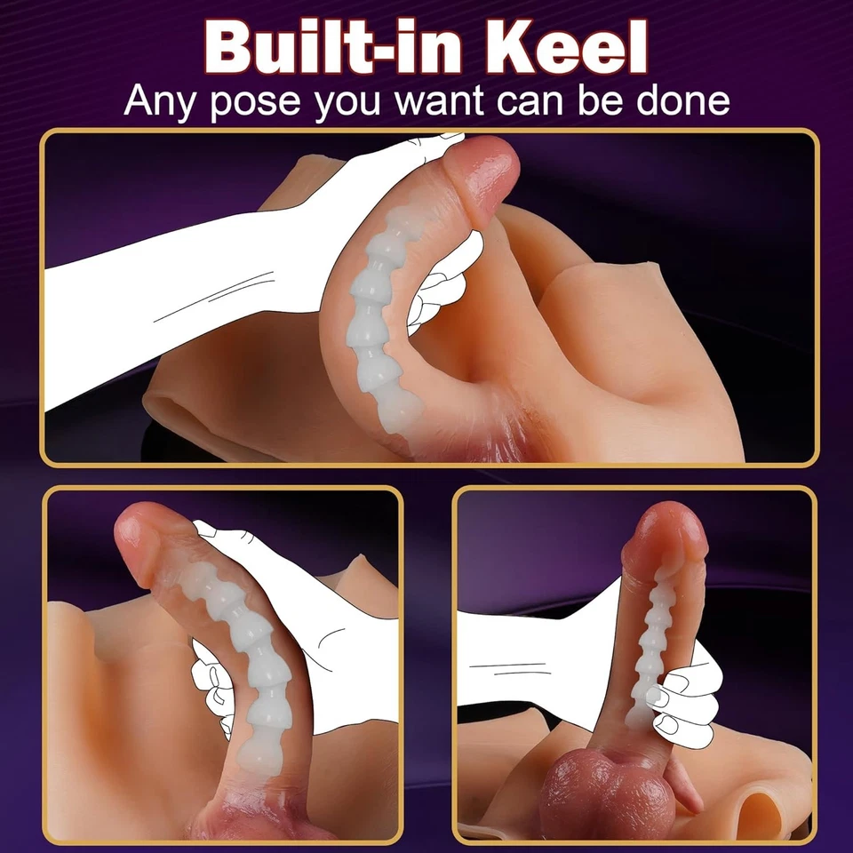 Correa portátil realista en pantalones de silicona consolador pene bragas juguetes sexuales lesbianas Foto 4 de 4