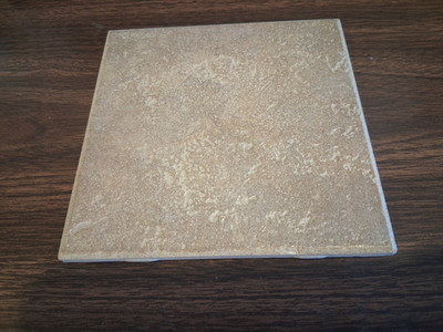 6'' x 6'' DALTILE GLAZED SMOOTH TAN CERAMIC TILE, 1/4'' THICK (SET OF 12 TILES)