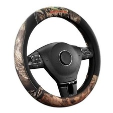 Mossy Oak Full Camo Steering Wheel Cover - Made From Premium Leather Black Mossy Oak Full Camo Steering Wheel Cover - Made From Premium Leather Black