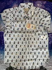 Disney Parks 2025 Epcot World Showcase Mickey RSVLT Button-Down Shirt - NWT S-4X