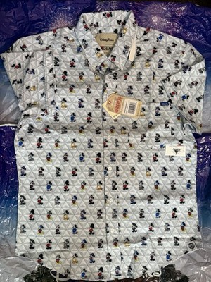 Disney Parks 2025 Epcot World Showcase Mickey RSVLTS Button-Down Shirt - NWT