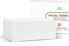 Clean Facial Towels XL, 100% Biodegradable Biobased Face Towel, Disposable Face