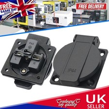 2Pcs Waterproof 13A 250V Car Elevator Generator Industrial Plug & Socket IP44^