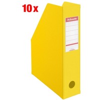 10 Esselte Stehsammler 56001 Gelb Kunststoff, Din A4