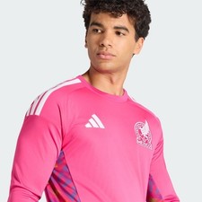 MEXICO GOALKEEPER PINK SHIRT LONG SLEEVE 2026 WORLD CUP ADIDAS MEN FOOTBALL