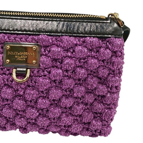Dolce&Gabbana Shoulder bag Purple Logo metal fittings Gold Glitter mini shoulder - Picture 5 of 20
