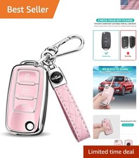Elegant Pink Tpu Key Fob Case For Vw Atlas Golf Jetta Must-have Accessory