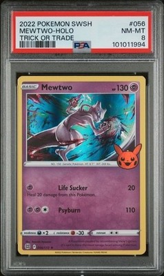 pokemon sword and shield card trick MEWTWO-HOLO #056 PSA 8 • 2022 POKEMON SWORD & SHIELD BRILLIANT STARS Trick  Trade
