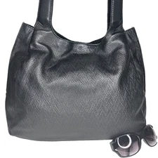 #AMERICAN LEATHER CO  Hobo  Leather Tote Shopper Shoulder Bag BLACK