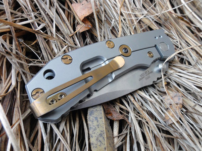 Custom Titanium Standoffs Scale Screws LBS Pocket Clip for ZT0550(2nd gen) Knife
