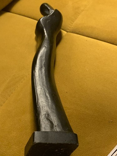 Madre e hijo/Madonna escultura de hierro fundido ennegrecido altura total aprox. 32 cm - Imagen 15 de 16