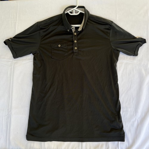 PING GOLF Shirt Men's Black SIze Large Polo Sensorcool Pocketed 0278 - Picture 2 of 11