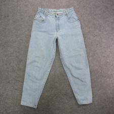 Zena Jeans Women's 16 Blue Light Wash Vintage High Rise Mom Jeans Note