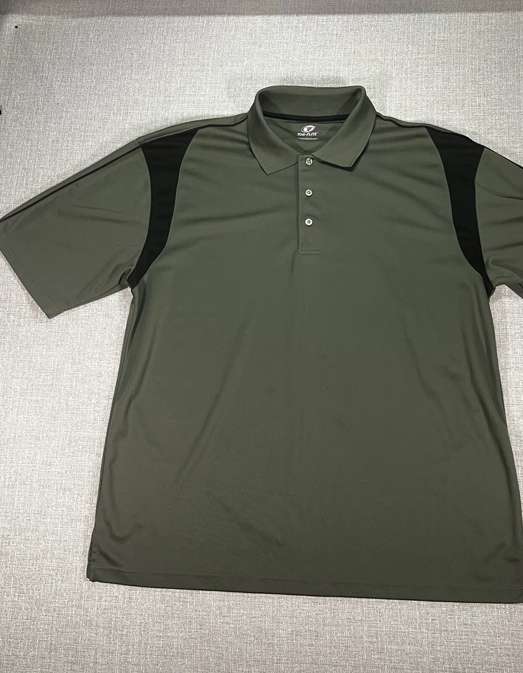 Рубашка Top Flite для взрослых очень большая зеленая с коротким рукавом Polo Classic мужская для гольфа - Изображение 3 из 4