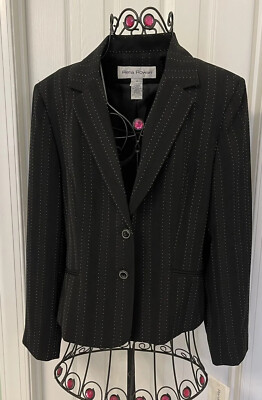Rene Rowan Women s Size 16 Black Long Sleeve Lined Career Jacket NEW WITH TAG