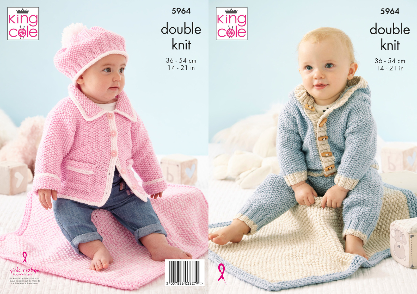 King Cole Baby DK Knitting Pattern - 5964  Jackets, Leggings & Blanket - Image 3