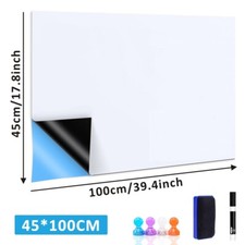 Magnetic Whiteboard Paper 45 x 60/80/90/100cm DIY Self-Adhesive Dry Erase Board