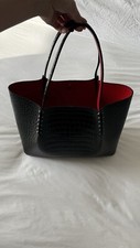 Christian Louboutin Tote Handtasche Cabarock Kroko forest night dunkelgrün