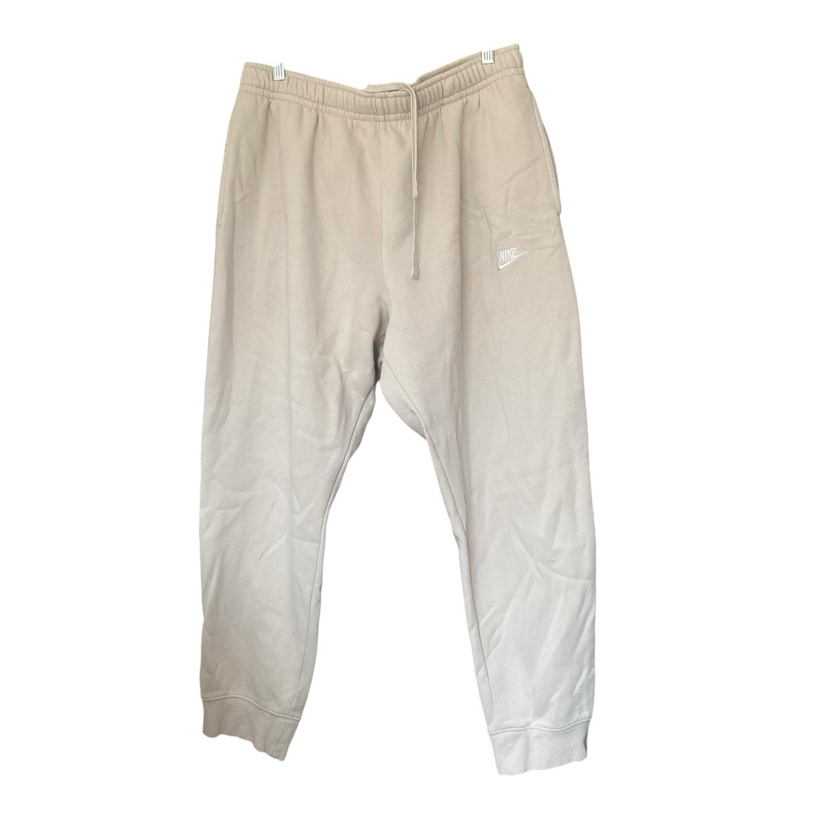 cream nike joggers mens