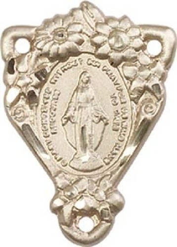 Medalla Milagrosa Pieza Central Floral SOLAMENTE - Elige Metal - Haz Tu Propio Rosario - Imagen 4 de 4