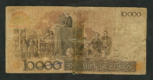 BRASILIEN-BANCO CENTRAL DO BRASILIEN 10.000 DEZ MIL CRUZEIROS * 9684A PAPIERGELD - Bild 2 von 6