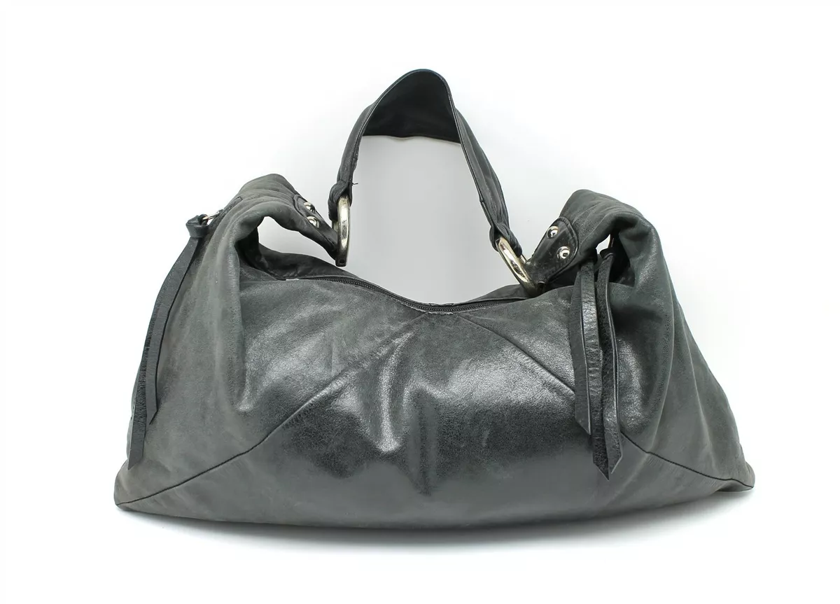 HOBO International Black Leather Tote Shoulder Bag eBay