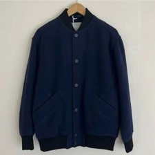 Everlane The rewool® Varsity Bomber In Navy Size Xxs