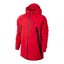 Nike Tech Fleece Bounded Red Full Zip Windrunner Jacket Mens Size L 642958-696