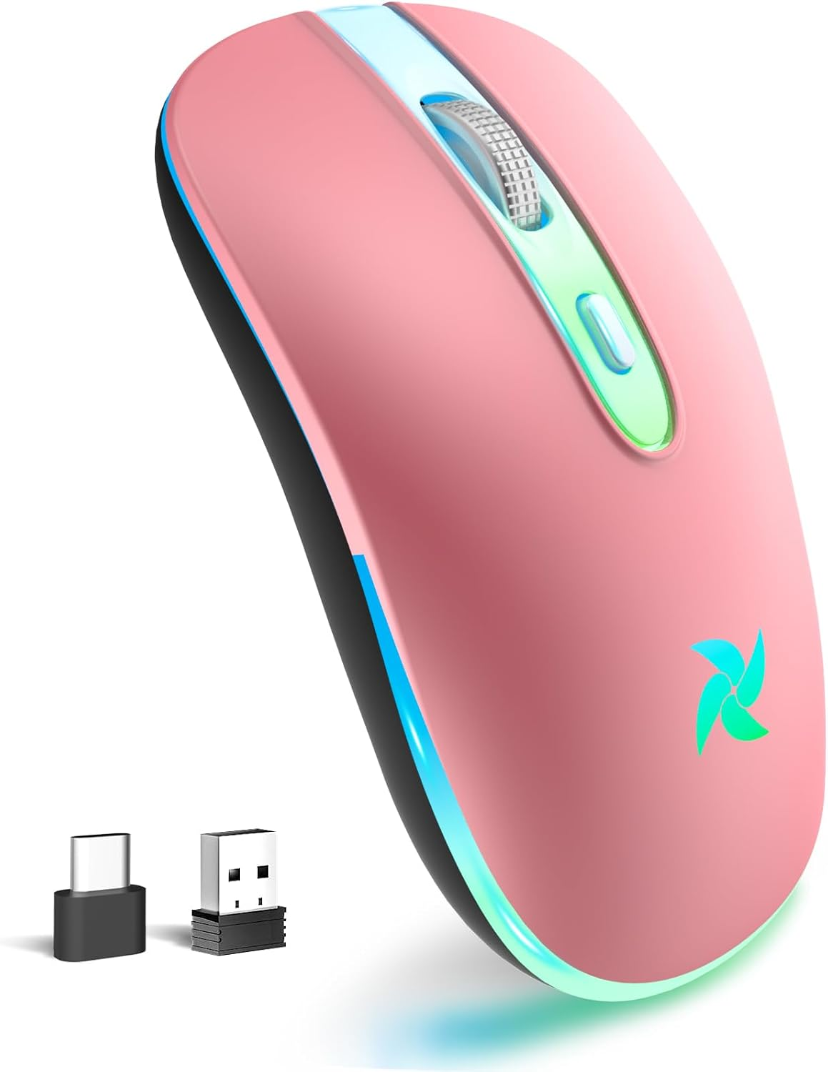 Slim Rechargeable 2.4G Wireless Silent Mouse with USB Receiver-image