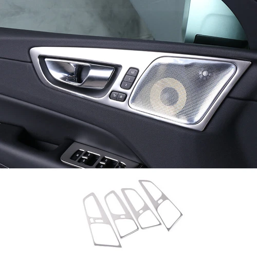 For Volvo XC60 2018-2021 Silver Titanium Inner Door Handle Bowl Cover Trim - Foto 2 di 10