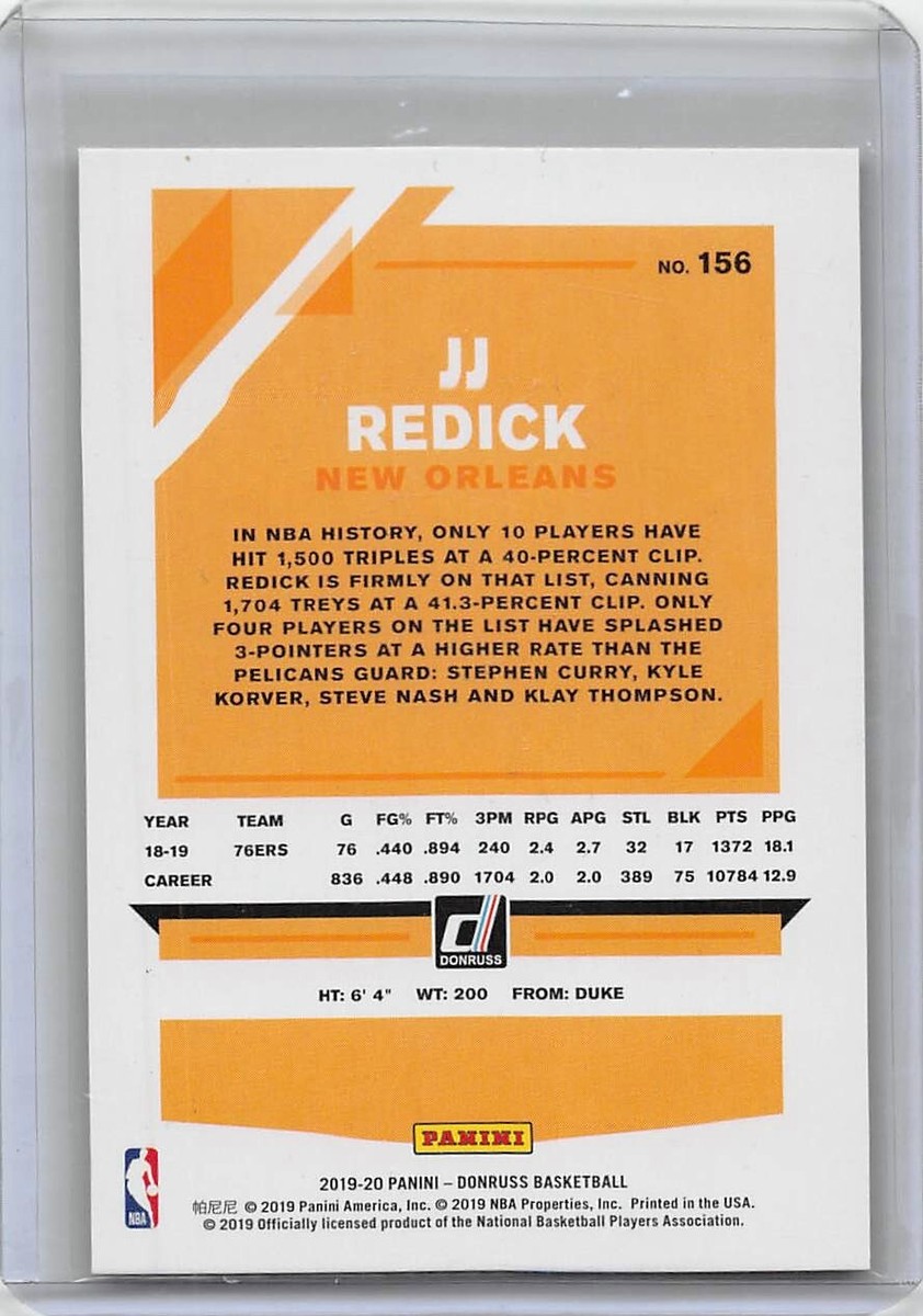 2019-20 Panini Donruss - #156 J.J. Redick Press Proof Red Laser