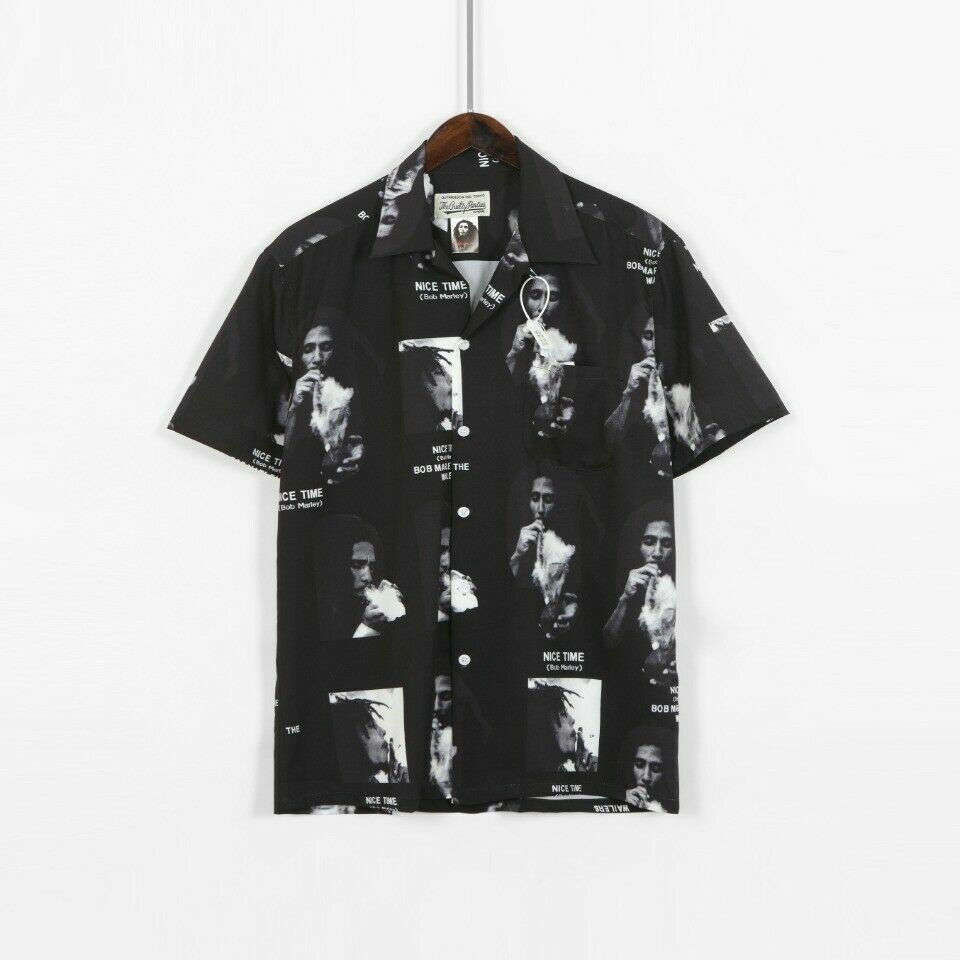New Men WACKO MARIA Joint BOB MARLEY Bob Marley Hawaiian Shirt