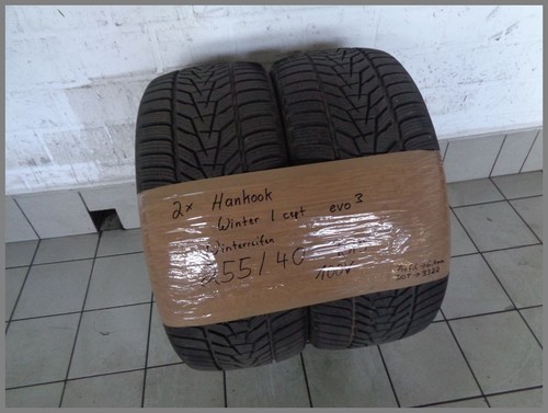 2x Hankook 255 40 R19 100V Winter I Cept Evo3 DOT3322 6,4mm Winterreifen